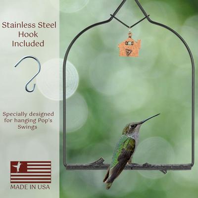 Show full view: Pop's Birding Charm Hummingbird Swing, Onyx slide 5 of 10