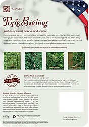 Pop's Birding Charm Hummingbird Swing, Vintage Copper slide 2 of 9