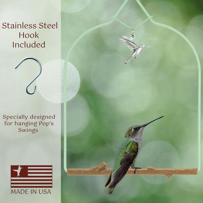 Show full view: Pop's Birding Charm Hummingbird Swing, Vintage Copper slide 5 of 10