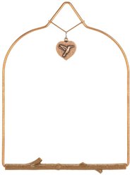 Pop's Birding Copper Hummingbird Swing, Bark Brown Perch