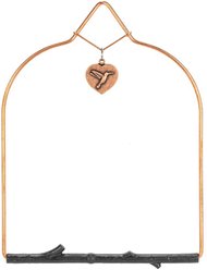 Pop's Birding Copper Hummingbird Swing, Rustic Black Perch
