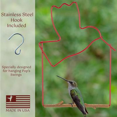 Show full view: Pop's Birding Craft Hummingbird Swing, Red Hummingbird slide 4 of 9