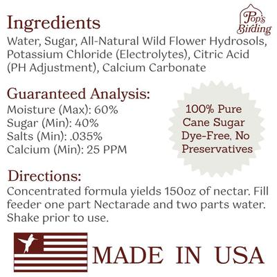 Show full view: Pop's Birding Nectarade Nectar Hummingbird Concentrate, 50.7-oz bottle slide 6 of 10