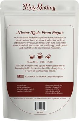 Show full view: Pop's Birding Nectarlyte Nectar Powder Concentrate Hummingbird Food, 2-lb bag slide 6 of 8