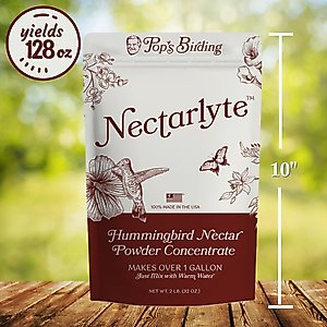 Pop's Birding Nectarlyte Nectar Powder Concentrate Hummingbird Food, 2-lb bag