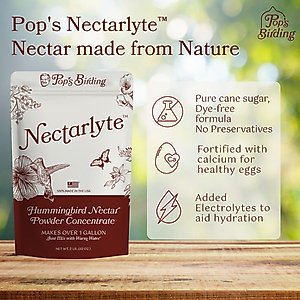 Pop's Birding Nectarlyte Nectar Powder Concentrate Hummingbird Food, 2-lb bag