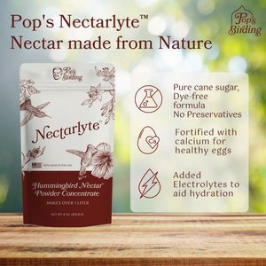 Pop's Birding Nectarlyte Nectar Powder Concentrate Hummingbird Food, 8-oz bag