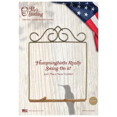 Show full view: Pop's Birding Original Hummingbird Swing, Bronze slide 3 of 10