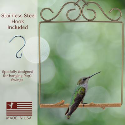Show full view: Pop's Birding Original Hummingbird Swing, Bronze slide 5 of 10