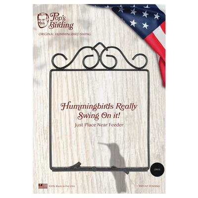 Show full view: Pop's Birding Original Hummingbird Swing, Onyx slide 3 of 10