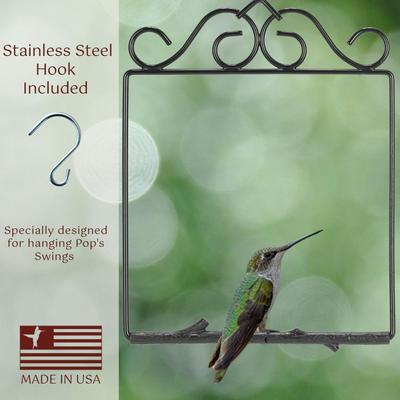 Show full view: Pop's Birding Original Hummingbird Swing, Onyx slide 5 of 10