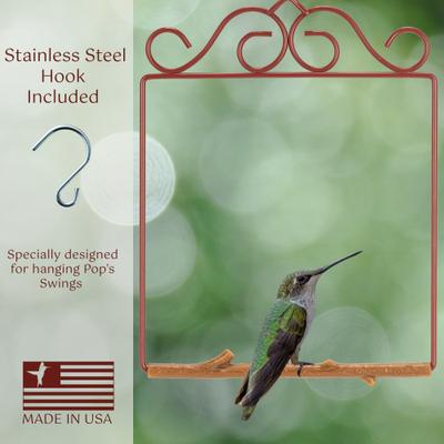 Show full view: Pop's Birding Original Hummingbird Swing, Redwood slide 5 of 10