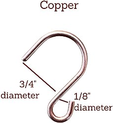 Pop's Birding Perfect Little Copper 'S' Hooks, 10 count slide 2 of 5