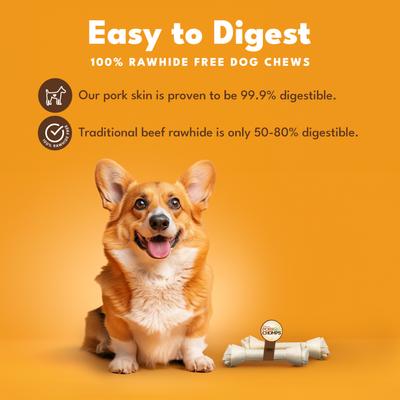 Show full view: Pork Chomps 11-in Baked Pork Skin Knot Chew Dog Treat, 1 count slide 4 of 8