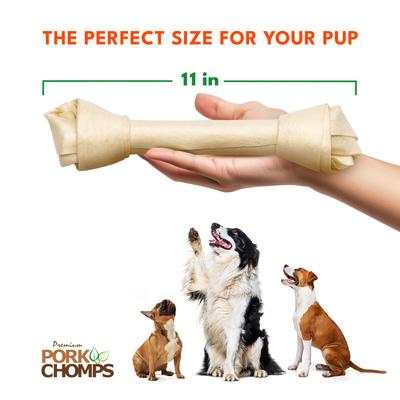 Show full view: Pork Chomps 11-in Baked Pork Skin Knot Chew Dog Treat, 1 count slide 6 of 8