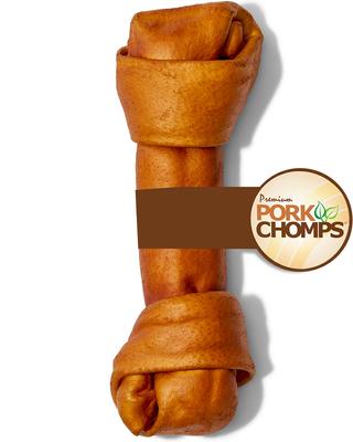 Show full view: Pork Chomps 11-in Roasted Pork Skin Knot Chew Dog Treat, 1 count slide 1 of 9