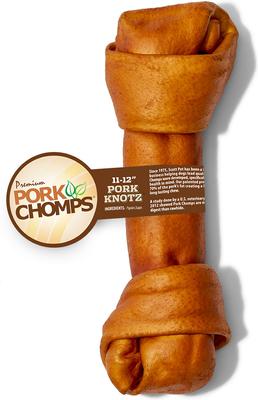 Show full view: Pork Chomps 11-in Roasted Pork Skin Knot Chew Dog Treat, 1 count slide 3 of 9