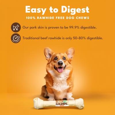 Show full view: Pork Chomps 20-in Baked Pork Skin Knot Chew Dog Treat, 1 count slide 4 of 9