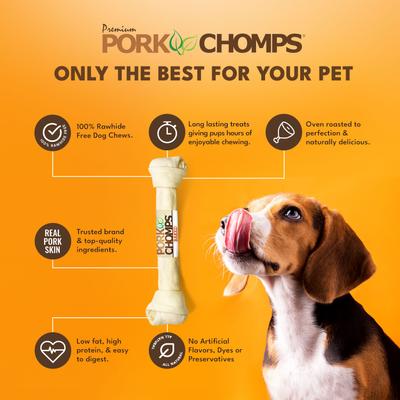 Show full view: Pork Chomps 20-in Baked Pork Skin Knot Chew Dog Treat, 1 count slide 5 of 9