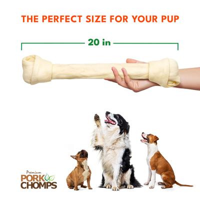 Show full view: Pork Chomps 20-in Baked Pork Skin Knot Chew Dog Treat, 1 count slide 6 of 9