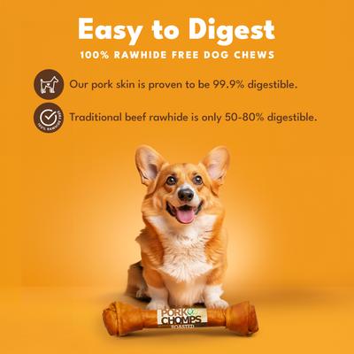 Show full view: Pork Chomps 20-in Roasted Pork Skin Knot Chew Dog Treat, 1 count slide 4 of 9