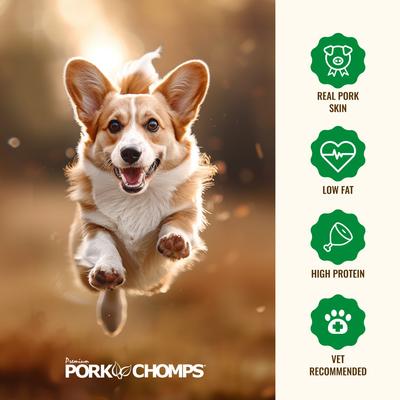 Show full view: Pork Chomps 20-in Roasted Pork Skin Knot Chew Dog Treat, 1 count slide 7 of 9