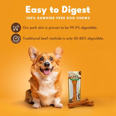 Show full view: Pork Chomps 7-in Roasted Pressed Pork Skin Bones Chew Dog Treats, 1 count slide 4 of 9