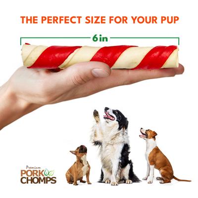 Show full view: Pork Chomps Assorted Flavors Twists Dog Treats, 24 count slide 6 of 12