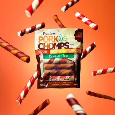 Show full view: Pork Chomps Assorted Flavors Twists Dog Treats, 24 count slide 9 of 12