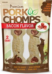 Pork Chomps Bacon Flavor 4-in Crunchy Bone Dog Treats