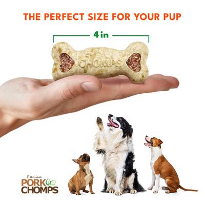 Show full view: Pork Chomps Bacon Flavor 4-in Crunchy Bone Dog Treats slide 6 of 9