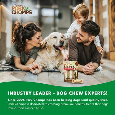 Show full view: Pork Chomps Bacon Flavor 4-in Crunchy Bone Dog Treats slide 8 of 9