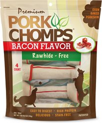 Pork Chomps Bacon Flavor Knotz Dog Treats, 10 - 11 in, 4 count
