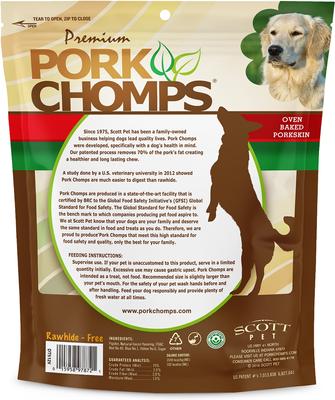 Show full view: Pork Chomps Bacon Flavor Knotz Dog Treats, 6 - 7 in, 8 count slide 3 of 11