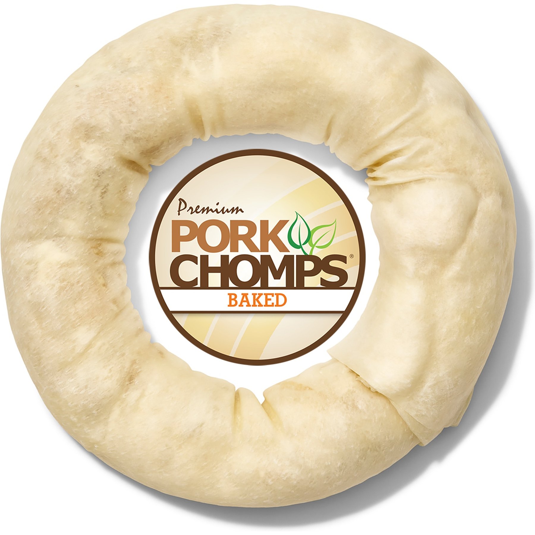 Pork Chomps Baked Donut Dog Treat, 6-in