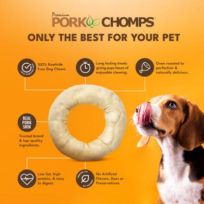 Show full view: Pork Chomps Baked Donut Dog Treat, 6-in slide 5 of 10