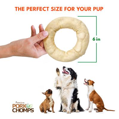 Show full view: Pork Chomps Baked Donut Dog Treat, 6-in slide 6 of 10