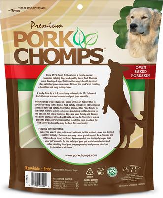Show full view: Pork Chomps Baked Pork Rolls Dog Treats, 8-in, 18 count slide 3 of 11