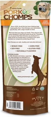 Show full view: Pork Chomps Chicken Flavor Crunchy Bone Dog Treat, 8-in slide 3 of 10