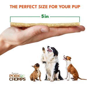 Pork Chomps Munchy Sticks Dog Treats, 100 count