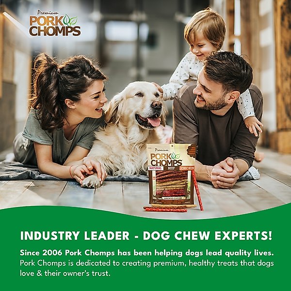 Premium Pork Chomps Munchy Sticks Dog Treats