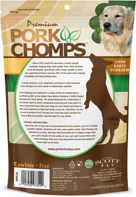 Show full view: Pork Chomps Peanut Butter Flavor Twists Dog Treats, Large, 4 count slide 3 of 11