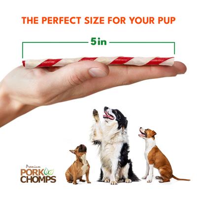 Show full view: Pork Chomps Pepperoni Flavor Twists Dog Treats, Mini, 30 count slide 6 of 12