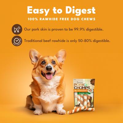 Show full view: Pork Chomps Real Chicken Wrapped Twists Dog Treats, Large, 4 count slide 4 of 10