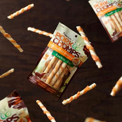 Show full view: Pork Chomps Real Chicken Wrapped Twists Dog Treats, Mini, 12 count slide 7 of 12