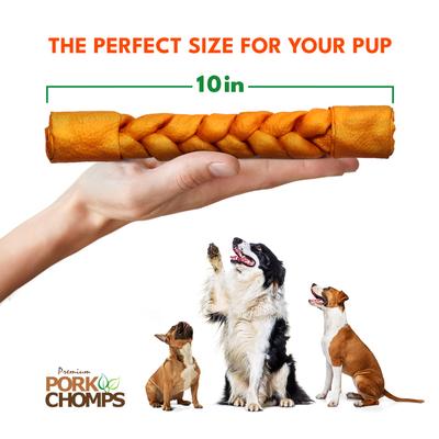 Show full view: Pork Chomps Roasted Braid Dog Treat, 10-in slide 6 of 10