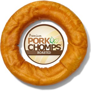 Pork Chomps Roasted Donut Dog Treat, 6-in donut