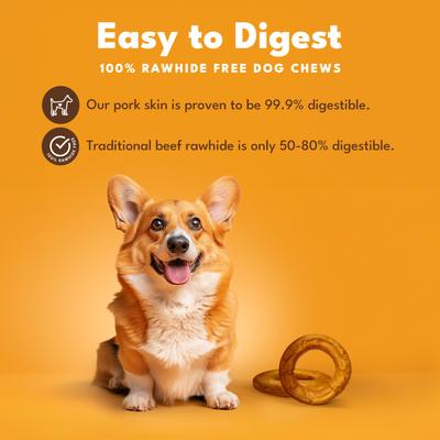 Show full view: Pork Chomps Roasted Donut Dog Treat, 6-in donut slide 4 of 10