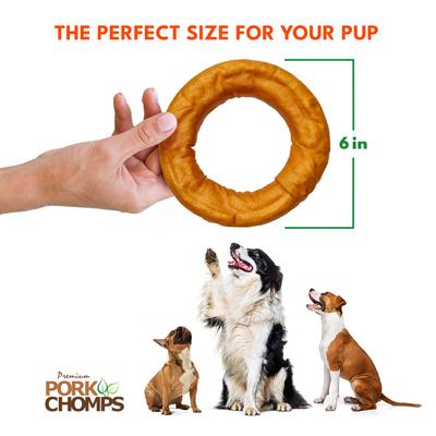 Show full view: Pork Chomps Roasted Donut Dog Treat, 6-in donut slide 6 of 10