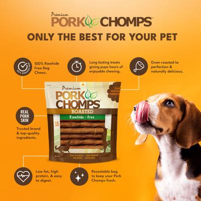 Show full view: Pork Chomps Roasted Twists Dog Treats, Large, 15 count slide 4 of 12